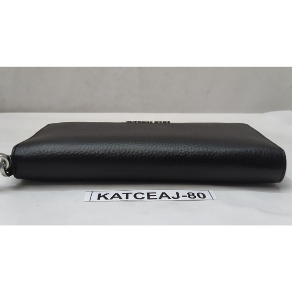 Michael Kors Jet Set Travel Black Pebbled Zip Around Long Wallet -NWT $298 - Picture 5 of 16
